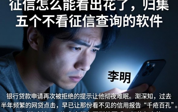 征信怎么能看出花了，归集五个不看征信查询的软件