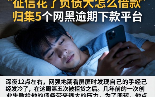 征信花了负债大怎么借款，归集5个网黑逾期下款平台