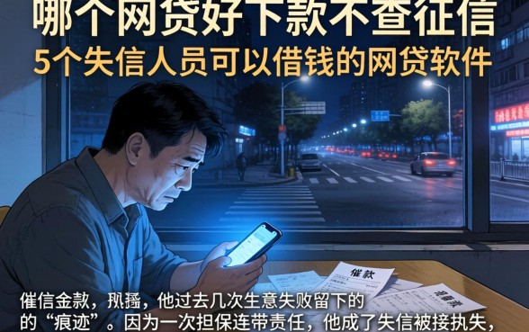 哪个网贷好下款不查征信，概括5个失信人员可以借钱的网贷软件
