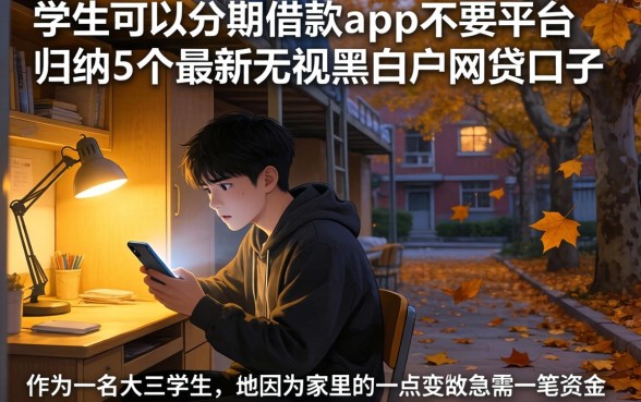 学生可以分期借款的app不要平台，归纳5个最新无视黑白户网贷口子