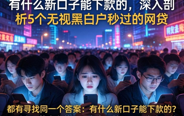 有什么新口子能下款的，深入剖析5个无视黑白户秒过的网贷