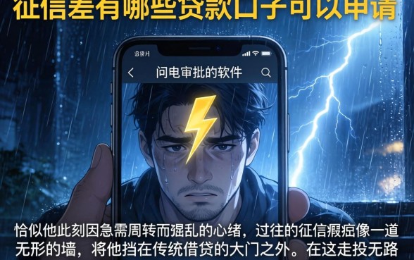 征信差有哪些贷款口子可以申请，陈列五个闪电审批的软件