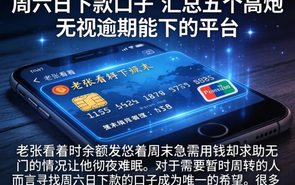 周六日下款的口子，汇总五个高炮无视逾期能下的平台
