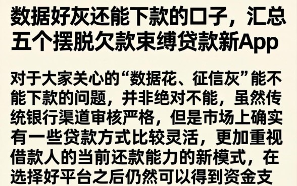 数据好灰还能下款的口子,汇总五个摆脱欠款束缚贷款新app