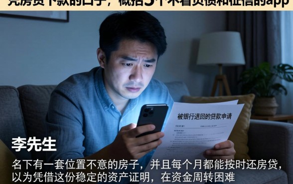 凭房贷下款的口子，概括5个不看负债和征信的app