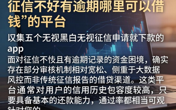 征信不好有逾期哪里可以借钱 的平台，归集五个无视黑白无视征信申请就下款的app