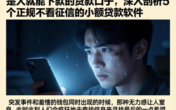 是人就能下款的贷款口子，深入剖析5个正规不看征信的小额贷款软件