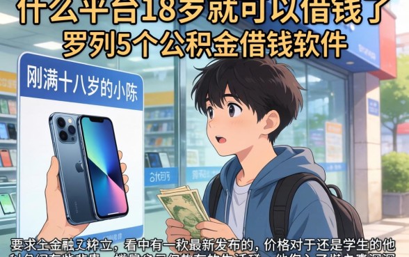 什么平台18岁就可以借钱了，罗列5个公积金借钱软件