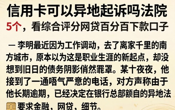 信用卡可以异地起诉吗法院，胪列5个不看综合评分的网贷百分百下款口子