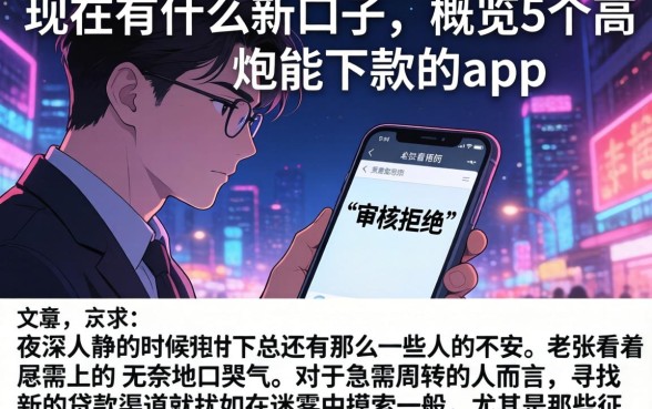 现在有什么新口子，概览5个高炮能下款的app