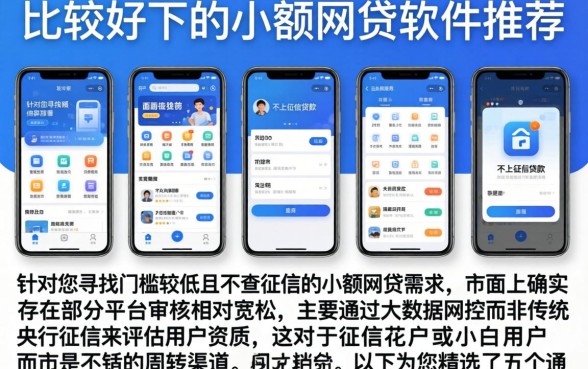 比较好下的小额网贷软件推荐，陈列五个不上征信的贷款软件