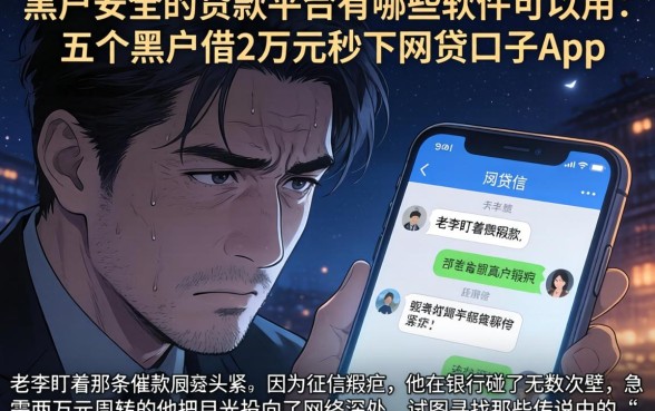 黑户安全的贷款平台有哪些软件可以用，罗列五个黑户借2万元秒下网贷口子app