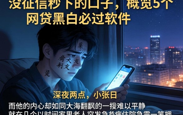 没征信秒下的口子，概览5个网贷黑户必过软件