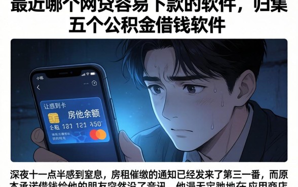 最近哪个网贷容易下款的软件，归集五个公积金借钱软件