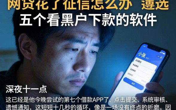 网贷花了征信怎么办，遴选五个不看黑户下款的软件