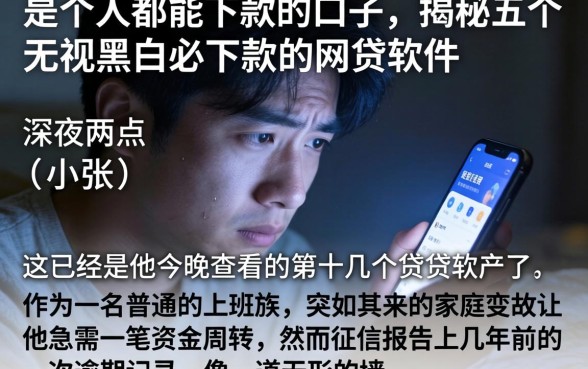 是个人都能下款的口子，揭秘五个无视黑白必下款的网贷软件