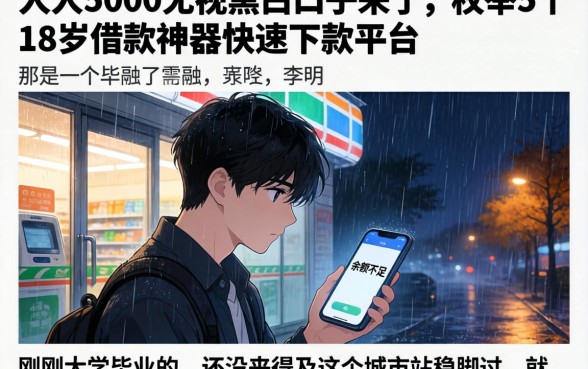 人人5000无视黑白的口子来了，枚举5个18岁借款神器快速下款平台