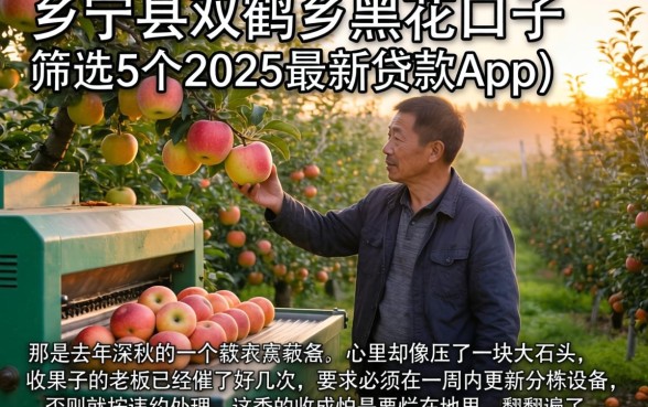 乡宁县双鹤乡黑花口子，筛选5个2025最新贷款app