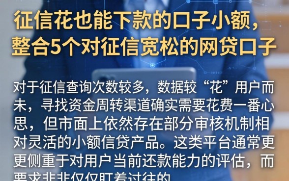 征信花也能下款的口子小额，整合5个对征信宽松的网贷口子