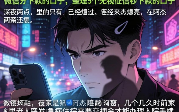 微信分下款的口子，整理5个无视征信秒下款的口子