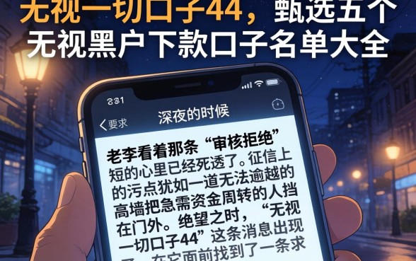 无视一切的口子44，甄选五个无视黑户下款口子名单大全