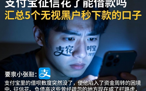 支付宝征信花了能借款吗，汇总5个无视黑户秒下款的口子