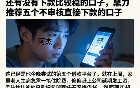 还有没有下款比较稳的口子，鼎力推荐五个不审核直接下款的口子