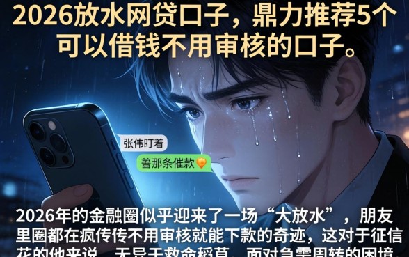 2026放水网贷口子，鼎力推荐5个可以借钱不用审核的口子