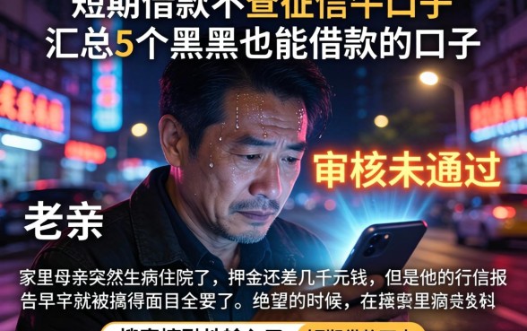 短期借款不查征信的口子，汇总5个黑户也能借款的口子