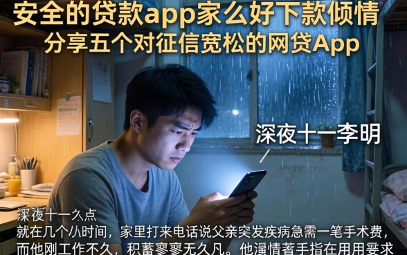 安全的贷款app哪家好下款，倾情分享五个对征信宽松的网贷app