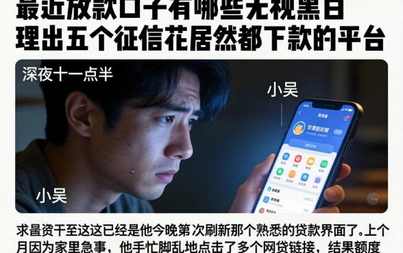最近放款的口子有哪些无视黑白，理出五个征信花居然都下款的平台