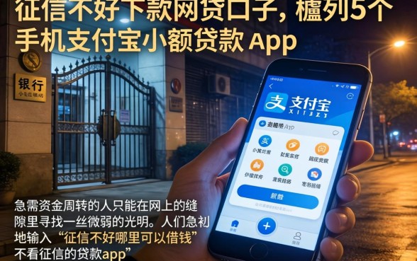 征信不好下款的网贷口子，胪列5个手机支付宝小额贷款的app