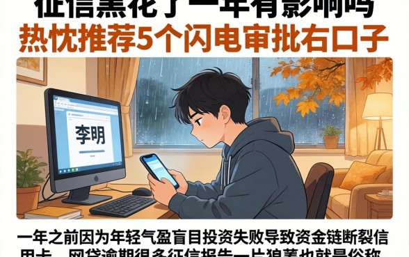 征信黑花了一年有影响吗，热忱推荐5个闪电审批的口子