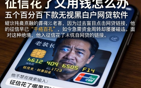 征信花了又用钱怎么办，详细阐述五个百分百下款无视黑白户网贷软件