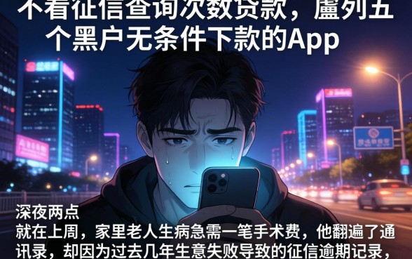 不看征信查询次数贷款,胪列五个黑户无条件下款的app