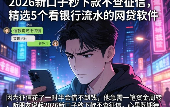 2026新口子秒下款不查征信，精选5个看银行流水的网贷软件