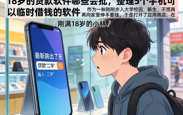 18岁的贷款软件哪些会批，整理5个手机可以临时借钱的软件