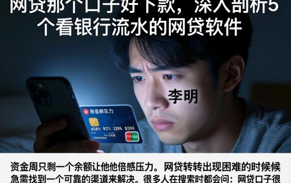 网贷那个口子好下款，深入剖析5个看银行流水的网贷软件