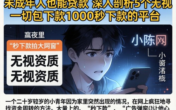 未成年人也能贷款，深入剖析5个无视一切包下款5000秒下款的平台