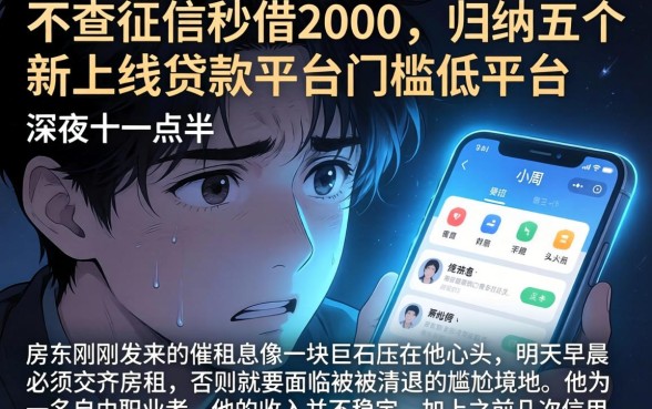 不查征信秒借2000，归纳五个新上线贷款平台门槛低平台