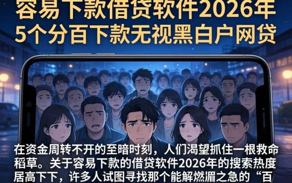 容易下款的借贷软件2026年，细致阐述5个百分百下款无视黑白户网贷