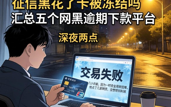 征信黑花了卡被冻结吗，汇总五个网黑逾期下款平台
