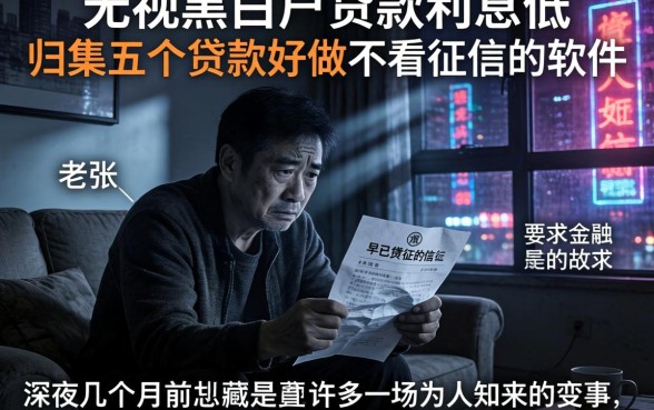 无视黑白户的贷款利息低，归集五个贷款好做不看征信的软件