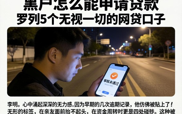 黑户怎么能申请贷款，罗列5个无视一切的网贷口子