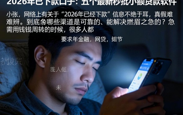 2026年已下款的口子，细致阐述五个最新秒批小额贷款软件