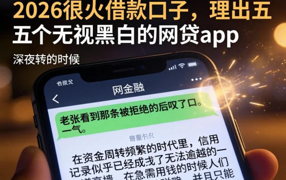 2026很火的借款口子，理出五个无视黑白的网贷app
