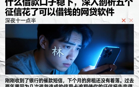 什么借款口子稳下，深入剖析五个征信花了可以借钱的网贷软件