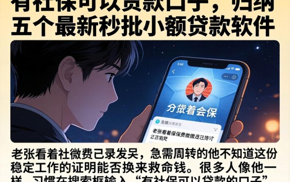 有社保可以贷款的口子，归纳五个最新秒批小额贷款软件