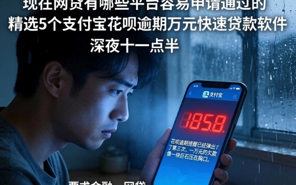 现在网贷有哪些平台容易申请通过的，精选5个支付宝花呗逾期万元快速贷款软件