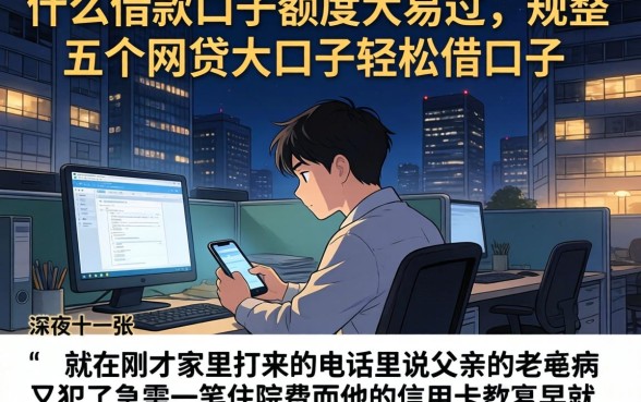 什么借款口子额度大易过，规整五个网贷大口子轻松借口子